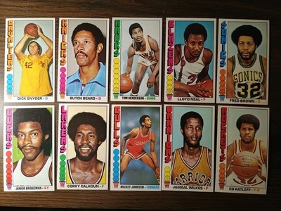1976-77 Topps Basketball Lot 10 Different