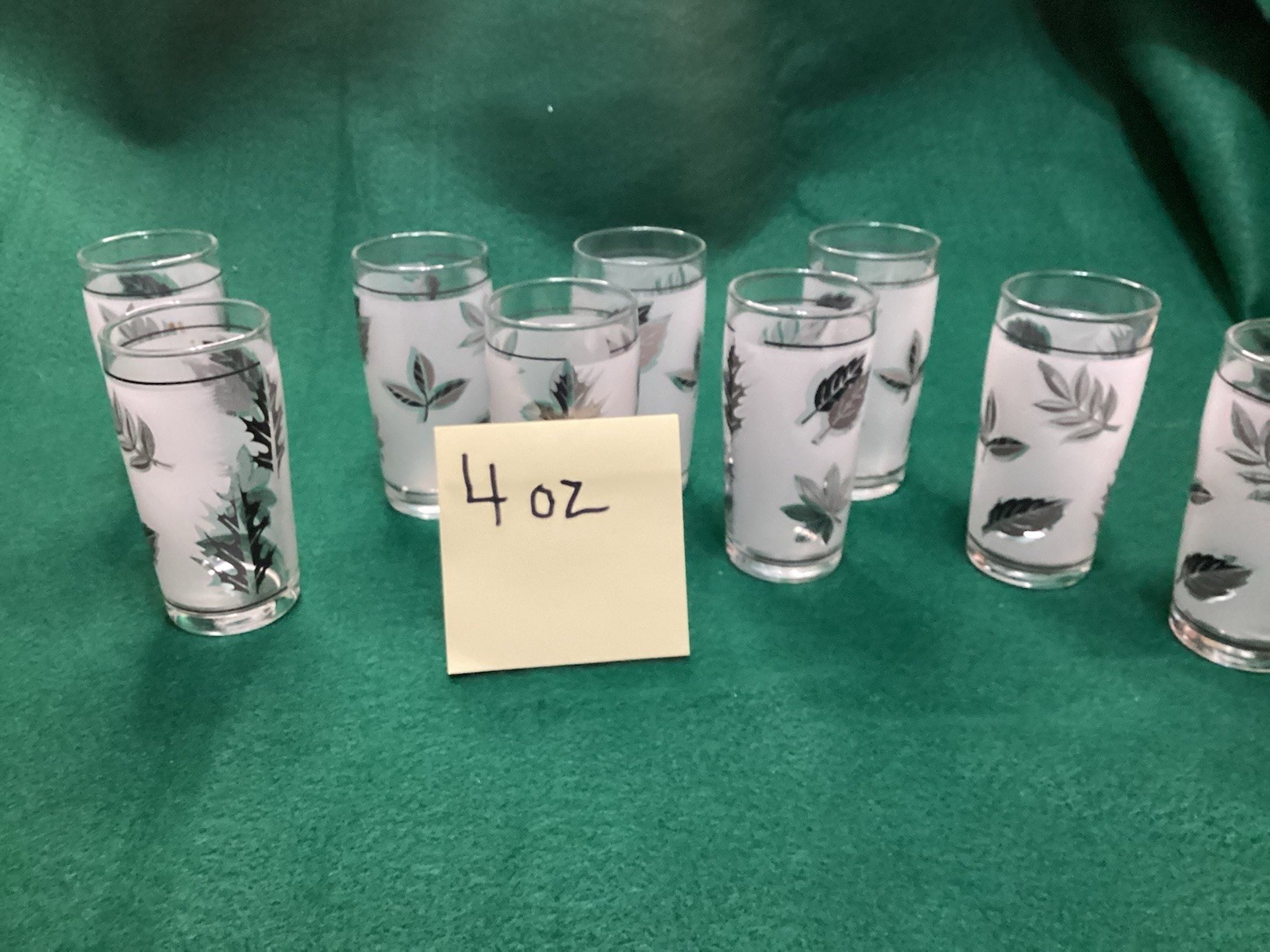 Vintage Libby Gold And Silver Leaf Drink ware Price Is For All Of Them