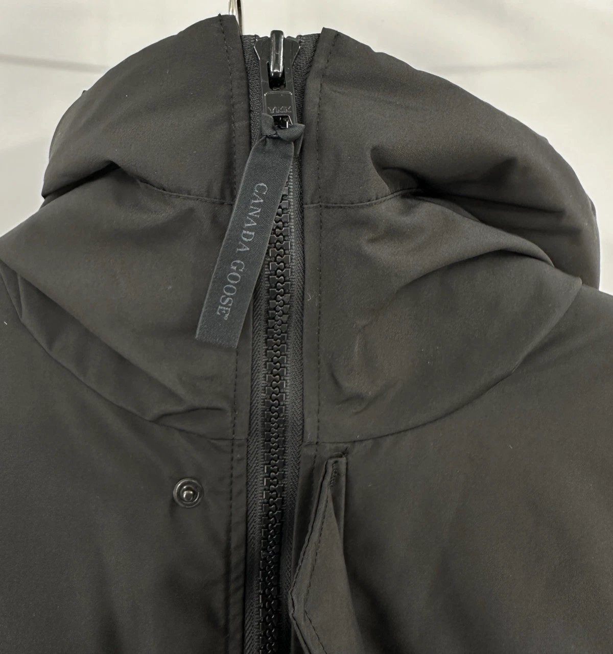Parka Canada Goose Langford imbottito con cappuccio L nero con toppa logo monocromatico