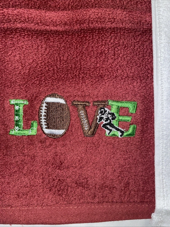 Conjunto de toalhas de mão festivas temporada de futebol de 3-29 X 13 polegadas presente de Natal - Imagem 3 de 4