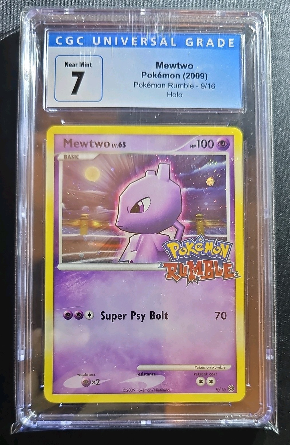 2009 POKEMON RUMBLE #9 MEWTWO CGC 7