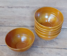 C3/ ARCOPAL FRANCE LOT DE 6 BOLS AMBRE MODELE VOLCAN NEUF PAS UTILISE