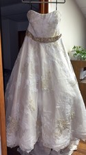 Illusions size 22 Champagne Ball Gown Wedding Dress