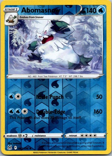 Abomasnow 043/196 Lost Origin Reverse Holo