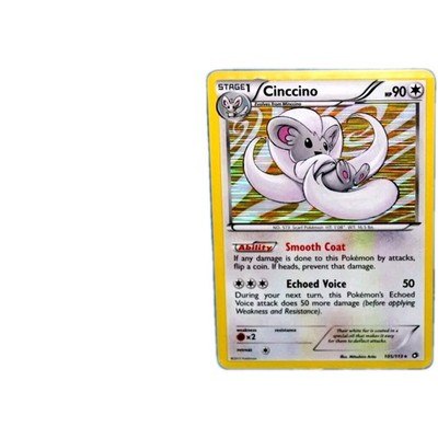 Cinccino HP90 2013 Collectible Holo Pokemon Trading Card No. 105
