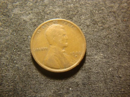 1909-S Fine Glossy Brown Sharp looking Lincoln Head Cent TZX