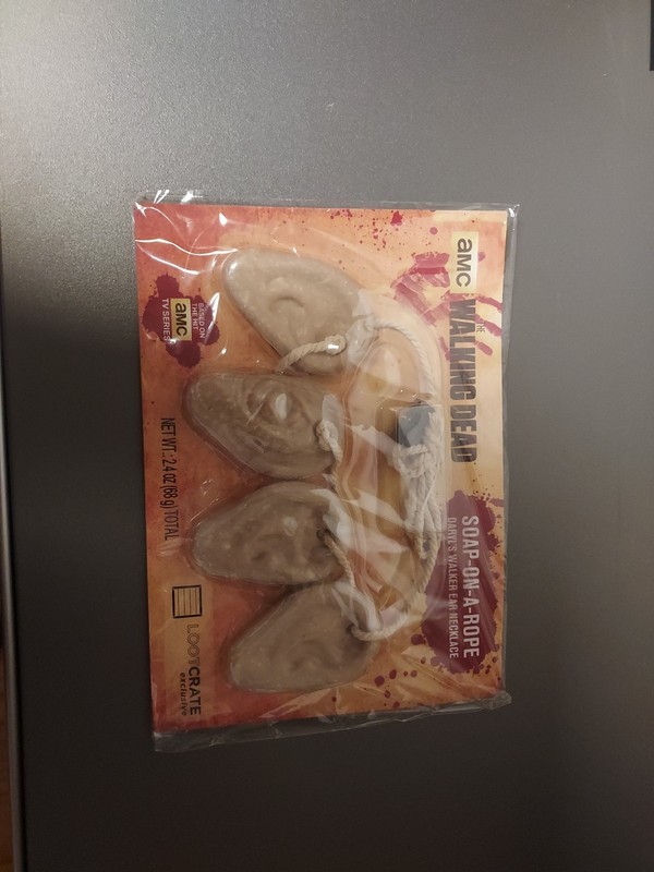 AMC The Walking Dead - Soap on a Rope Daryl's Walker Ear Necklace Loot Crate New