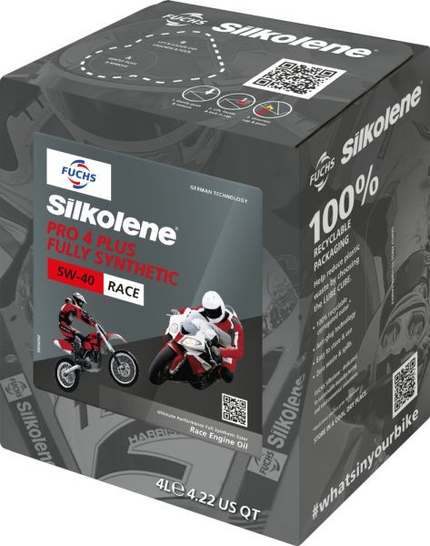 ✅Fits SILKOLENE PRO 4 PLUS 5W40 4L CUBE 4T engine oil 5W40  PRO 4 PL ⭐UK Seller⭐