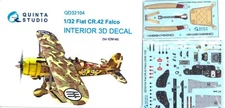 Quinta Studios 1/32 FIAT CR.42 FALCO 3D DECAL COLORED INTERIOR SET ICM Kit