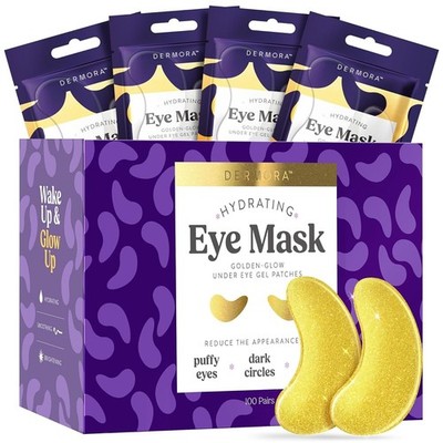 DERMORA Golden Glow Under Eye Patches | Rejuvenating Treatment | Dark Circles...