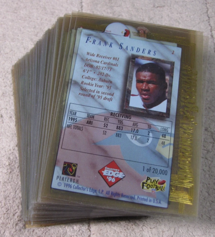 1996 Collectors Edge President's Reserve Football (Pick Choose Complete) - Image 2 of 2