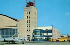 Wright, Patterson ~ A F Base Center ~ Airplane, Buses ~  Postcard COPY #75313