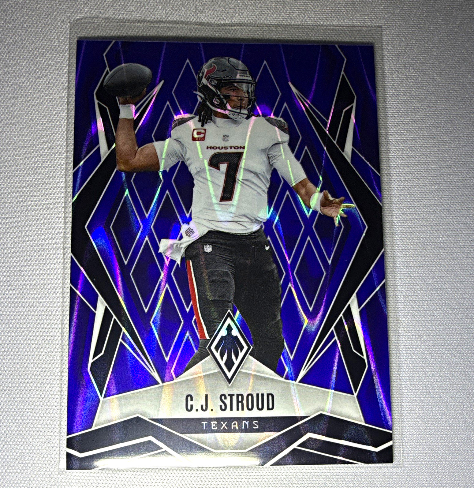 Panini 2025 Phoenix Football C.J. Stroud Texans Purple /49 #136 NFL Card