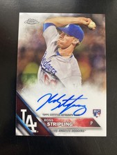 Ross Stripling 2016 Topps Chrome Rookie RC Autographs Card #RA-RS. rookie card picture
