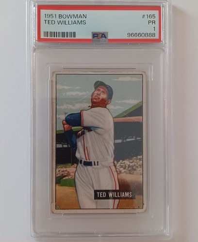 1951 Bowman - #165 Ted Williams - HOF - PSA 1 PR