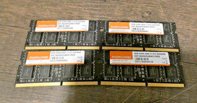32GB (4-8GB) MEMXPRO DDR4 2400 ECC Sodimm Laptop RAM D4T-8G24H518W2-CN05