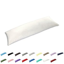 100 Cotton 300 Thread Count Envelope Style Body Pillow Cover 20" X 72" White