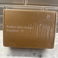 Bamboo Spice Rack Drawer Organizer - 8 Pieces Set- 9" Wide Per Piece -