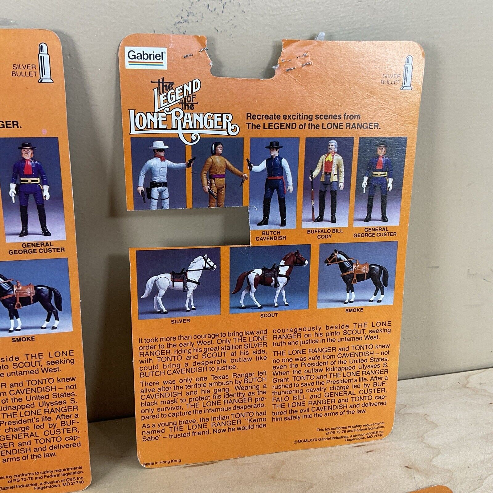 Vintage 1980 Legend of the Lone Ranger Full Cardback Lot of 5 Gabriel