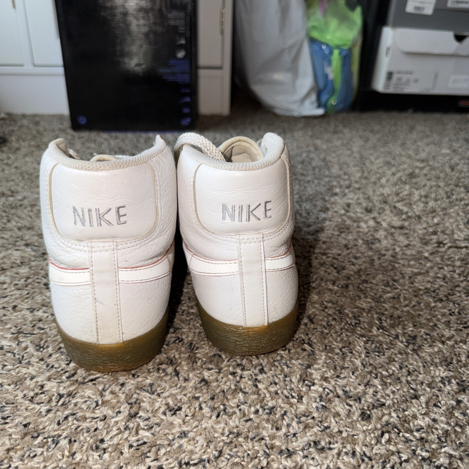 Size 8 - Nike Blazer Premium High White Nintendo Wii thumbnail 4