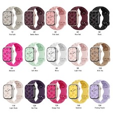 Women Cute Silicone Band Strap for Apple Watch 11 10 9 8 7 6 5 4 SE 3 2 40-46mm