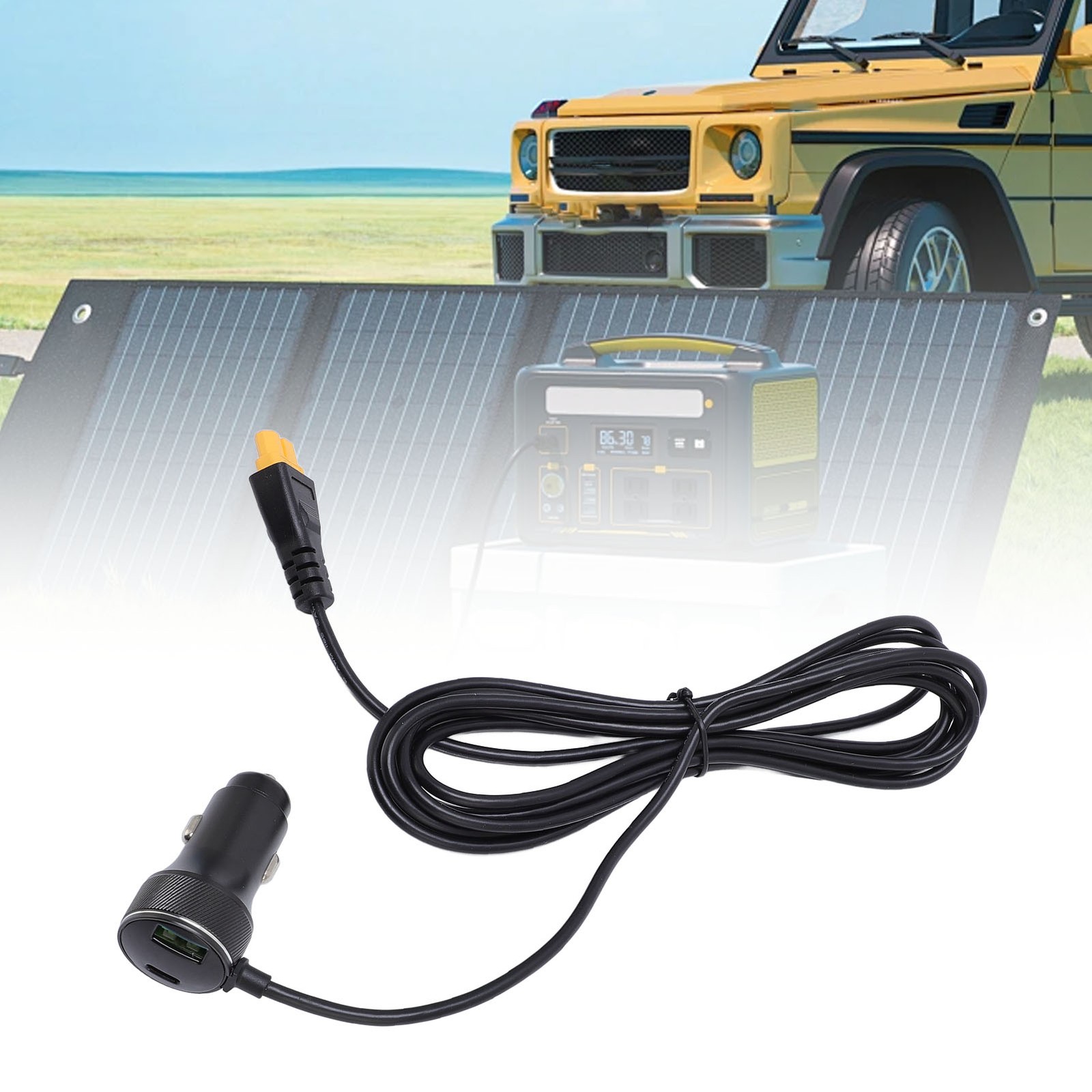 Cigar Lighter To XT60 Connector Cord 3 Meter Adapter Cable Efficient And Stable.