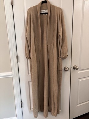 Vintage Mollie Parnis Long Cashmere Silk Belted Robe Large Flaws Nieman Marcus