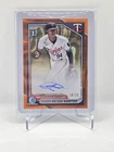2024 Bowman Chrome Daiber De Los Santos 1st Orange Lava Refractor Auto /25 Twins