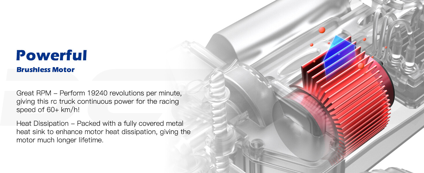 DEERC 210E 110 Scale Large Brushless RC Car 4X4 RTR High Speed RC