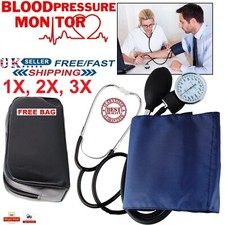 Manual Blood Pressure Monitor Aneroid Sphygmomanometer Manometer Machine Kit