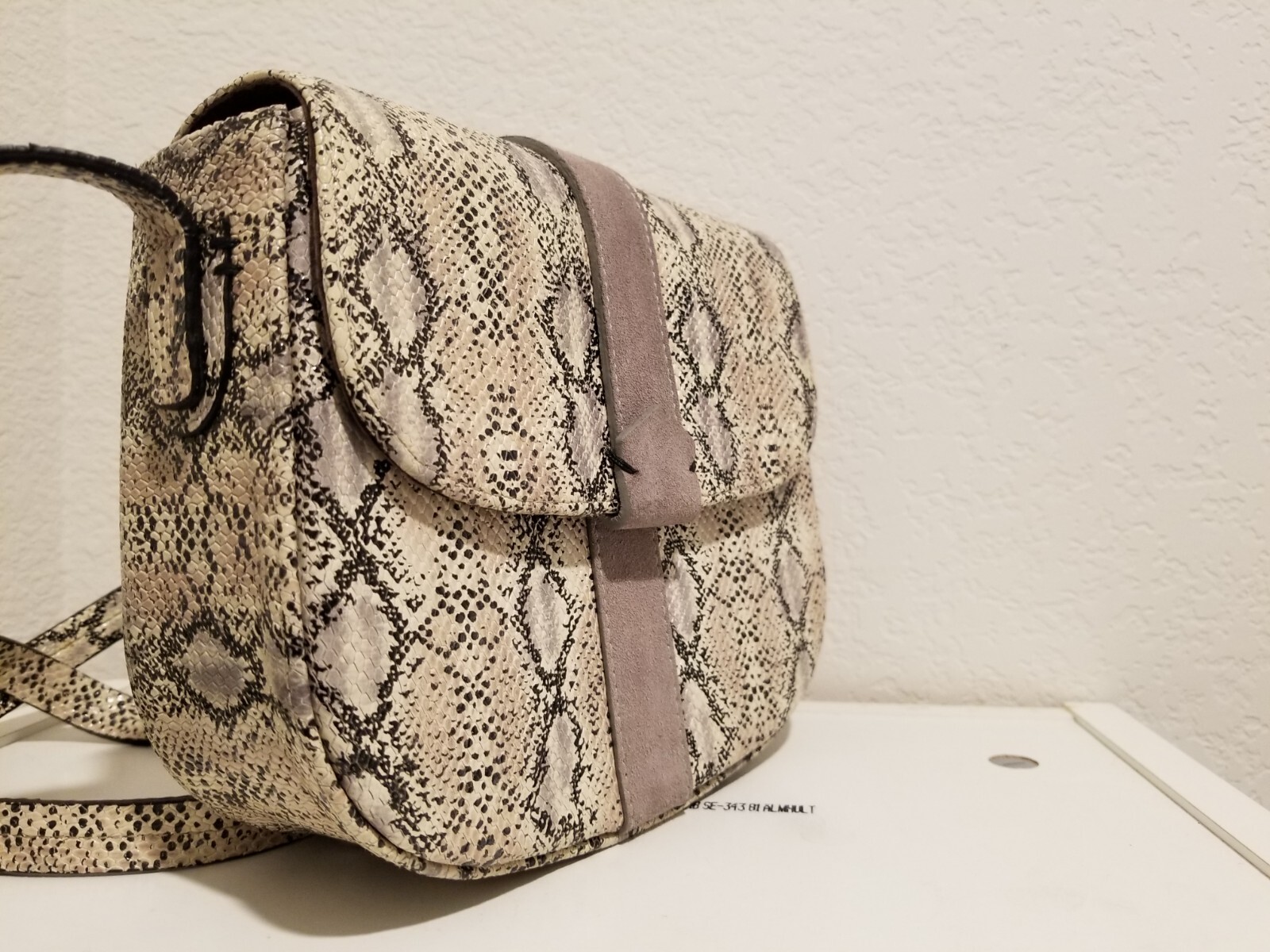 Python Pattern Crossbody Bag KAANAS Biancame Snak… - image 8