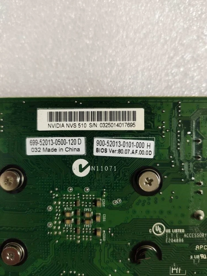 NVIDIA Quadro NVS 510 2GB DDR3 4-Mini DisplayPort PCI-Express Video Card - Image 4 of 4