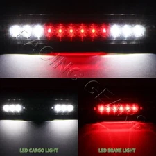 BLACK/SMOKE 12-LED 3RD THIRD BRAKE TAIL LIGHT FIT 07-14 GMC SIERRA 2500HD 3500HD