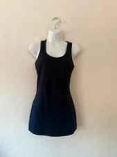 George Size 12 Cotton Racer Tank Top Navy Basic Minimalist Core Style