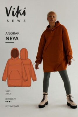 Vikisews Schnittmuster Neya Anorak Damen UK 4-22