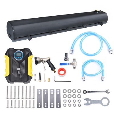 #ad Pressurized 8 Gallon Camping Water Tank Road Shower W Air Compressor For Pick up $299.99