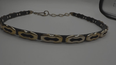 UNIQUE AND DIFFERENT BRIGHTON BLACK BELT WITH GOLD ACCENTS