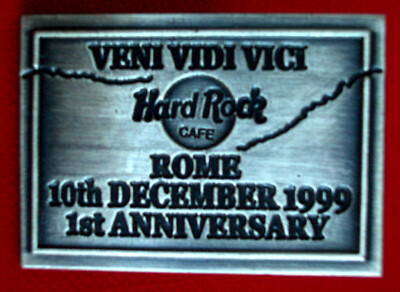 HRC Hard Rock Cafe Rome Rom 1st Anniversary 1999 Logo Veni Vidi Vici
