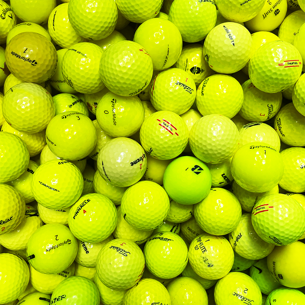 12 24 40 100 BULK Yellow Coloured Golf Balls Grade A eBay
