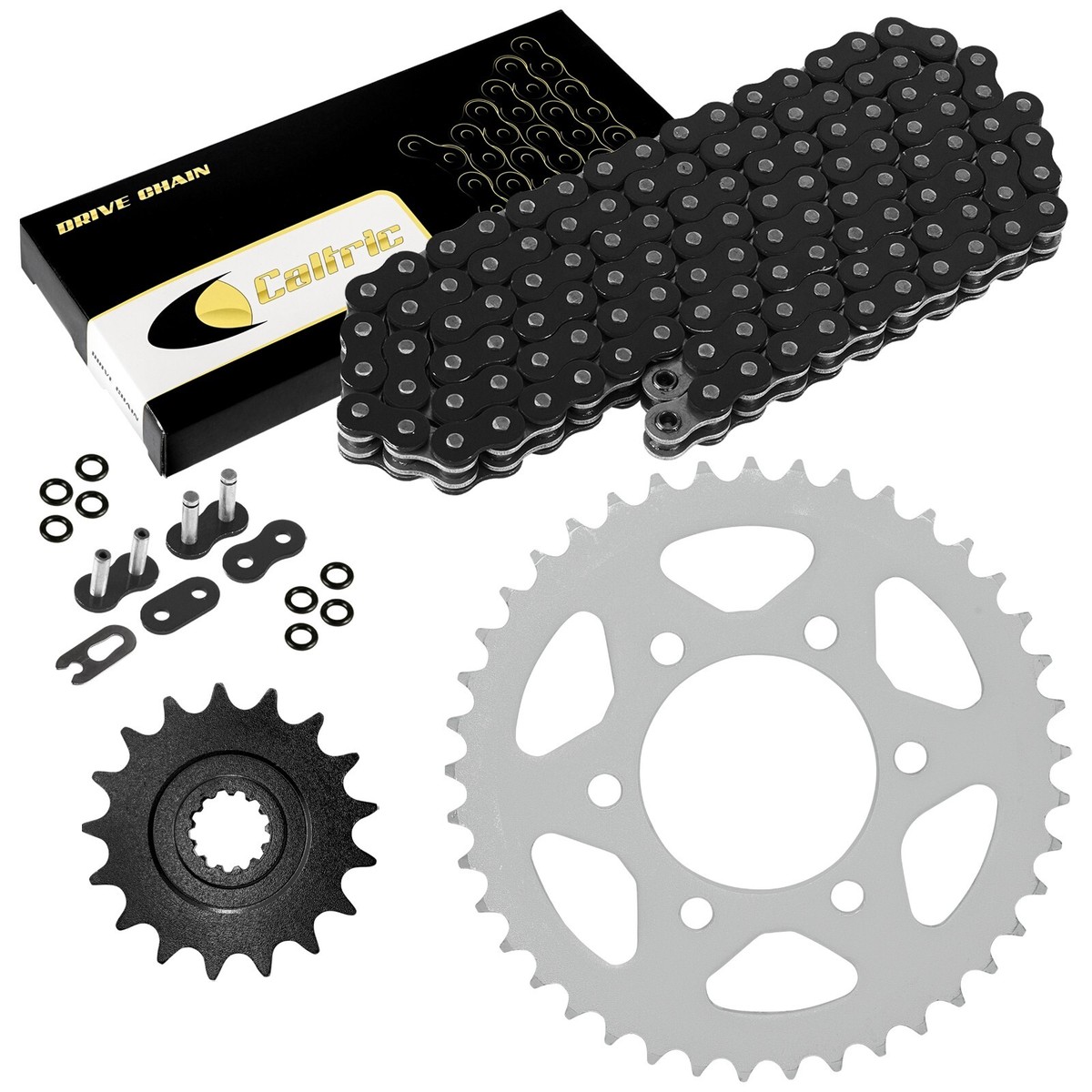 Black O-Ring Drive Chain & Sprockets for Kawasaki ZX1000 Ninja