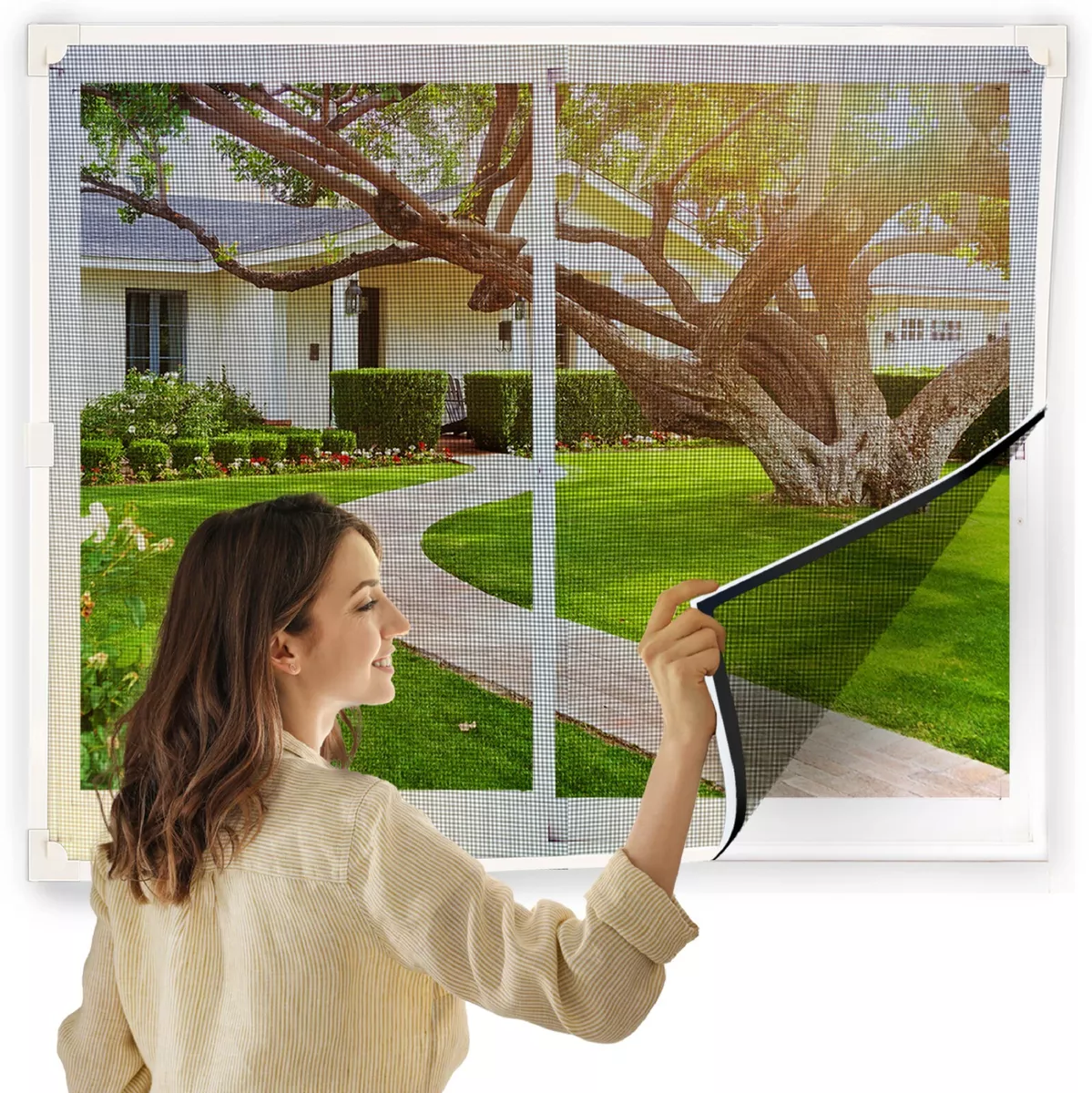HEFTMAN Magnetic Window Insect Screen Mesh Net Adjustable