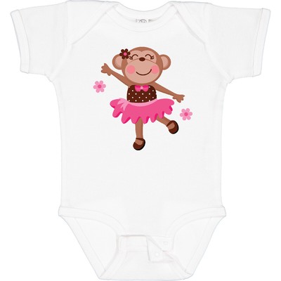 Inktastic Ballerina Dance Monkey Baby Bodysuit Tutu Dancer Dancing Ballet Cute