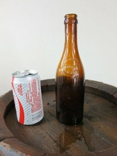 CRAZY CRUDE Jacob RUPPERT(yankee owner)  APPLIED CROWN TOP AMBER BROWN BOTTLE