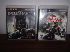 PS3 Playstation 3 Dead Island & Dishonored with manuals Tested *