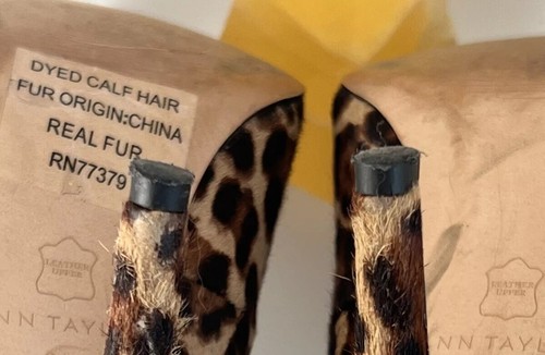 Ann Taylor Pumps 6 Mila Leopard Calf Hair Office Siren Business Corpcore Retro - Picture 12 of 22