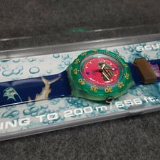 Swatch Scuba 200 "Happy Fish" vintage mai indossato in scatola originale SDN101