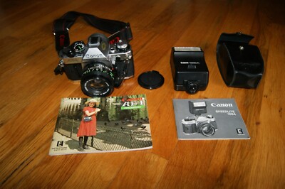 Canon AE-1 Program Film Camera with Canon FD 50mm 1:1.8 lens Canon