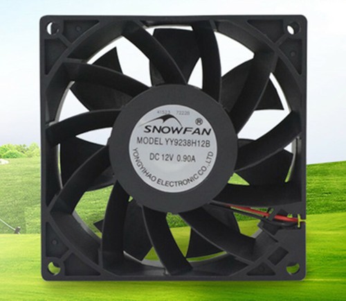 SNOWFAN 9CM 9238 YY9238H12B DC12V 0.9A Double Ball Industrial Server Cooling Fan - Picture 2 of 3