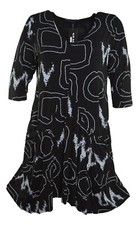  Lagenlook schwarzen mit grauen Formen  Lagenlook Größe: XL   A-Form New Jersey 