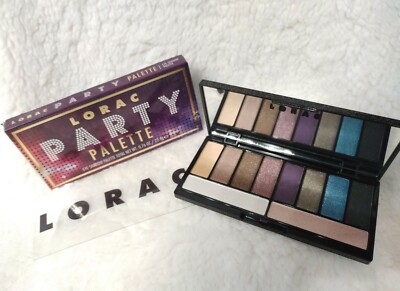 LORAC Party Palette Eye Shadow 0.76 oz /22.4g 8 Eyeshadows 2 highlighters NEW